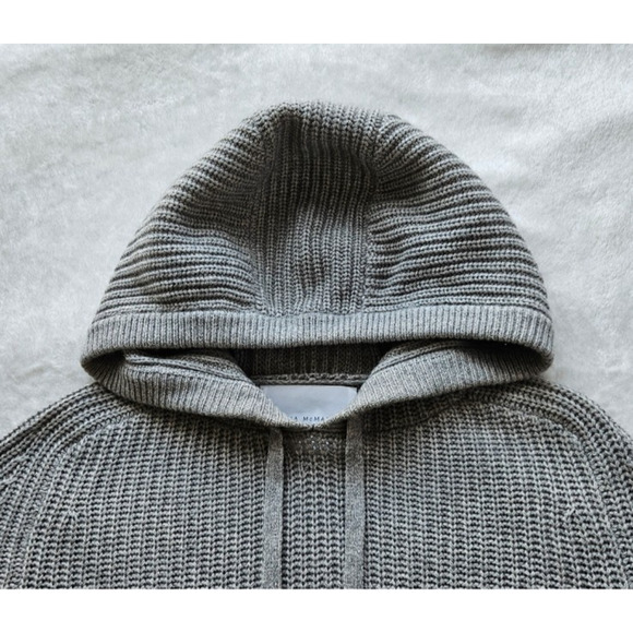 MARIA McMANUS thick cashmere-blend "fisherman rib hoodie" goop sweater $1,050 s - Picture 11 of 16